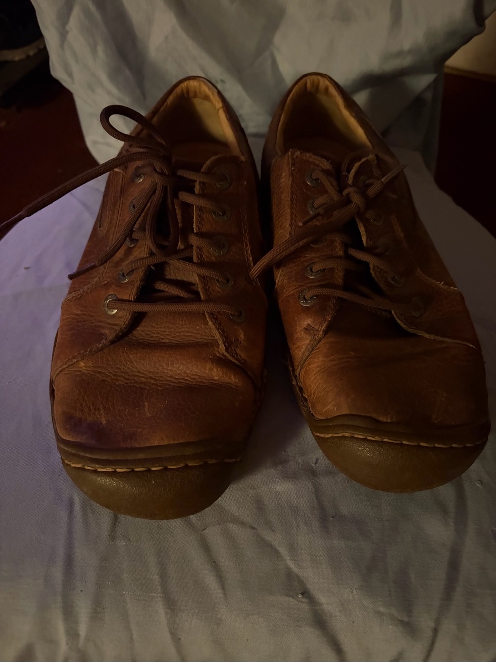 Keen Brown Leather Lace-Up Casual Shoes size 11